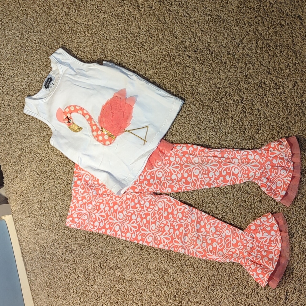 Mudd Pie top and legging set, size 5T